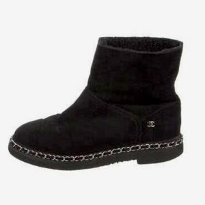 Chanel Suede Ankle Boots